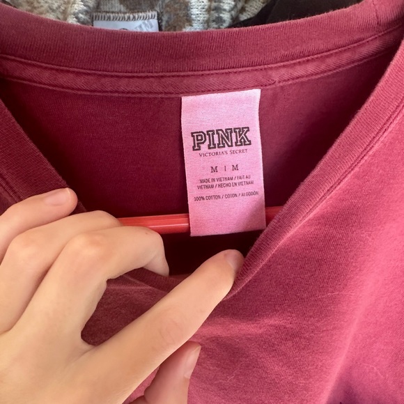 PINK Long Sleeve Tee Women’s Medium - Picture 2 of 4